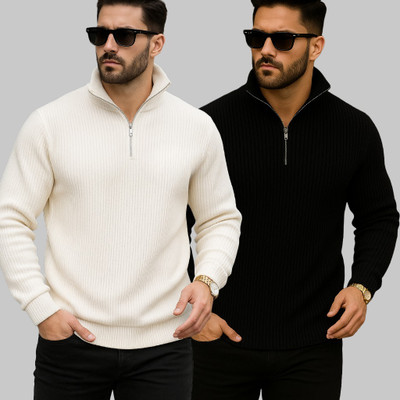 STARVY Full Sleeve Self Design Men Sweatshirt