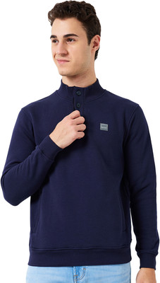 COLORPLUS Full Sleeve Solid Men Sweatshirt