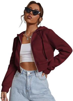 Fashionfizzzzz Full Sleeve Solid Women Sweatshirt