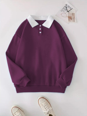 WAYIT FASHION Full Sleeve Solid Women Sweatshirt