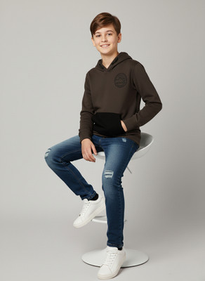 Alan Jones Full Sleeve Solid Boys Sweatshirt