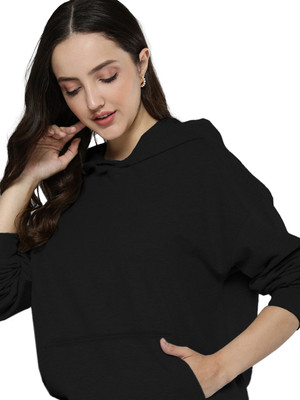 Leotude Full Sleeve Solid Women Sweatshirt