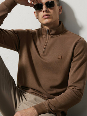 Damensch Full Sleeve Solid Men Sweatshirt