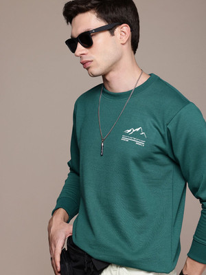 Roadster Full Sleeve Solid Men Sweatshirt