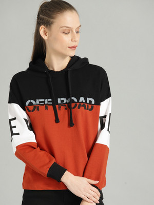 Roadster Full Sleeve Color Block Women Reversible Sweatshirt