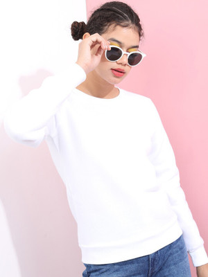 Gys Full Sleeve Solid Women Sweatshirt