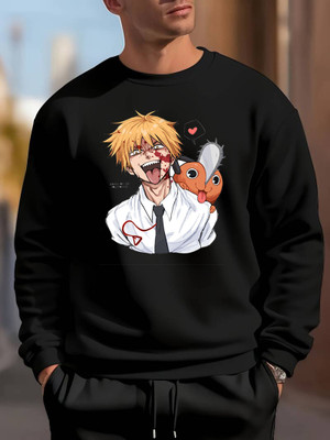 HypeThread Full Sleeve Graphic Print Men Sweatshirt