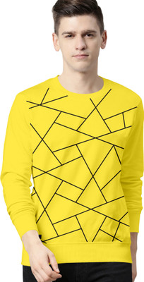 Triptee Full Sleeve Geometric Print Men Sweatshirt