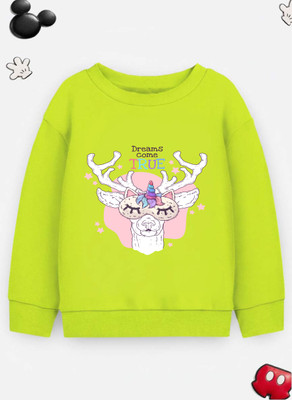 Kids Craft Full Sleeve Printed Girls Reversible Sweatshirt