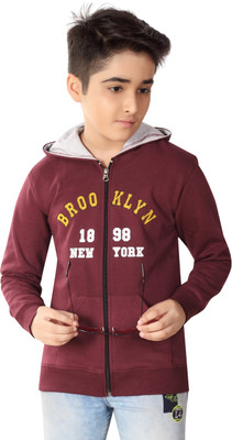 MIST N FOGG Full Sleeve Embroidered Boys Sweatshirt