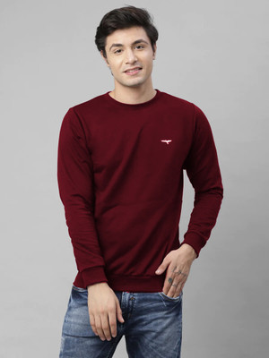 Reya Full Sleeve Solid Men Sweatshirt