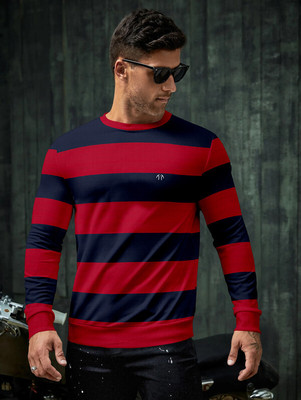 Triptee Full Sleeve Striped Men Sweatshirt