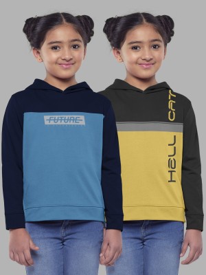 Hellcat Full Sleeve Color Block Girls Sweatshirt