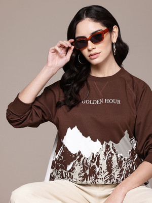 Roadster Full Sleeve Printed Women Sweatshirt
