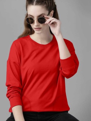 FIONAA TRENDZ Full Sleeve Solid Women Sweatshirt