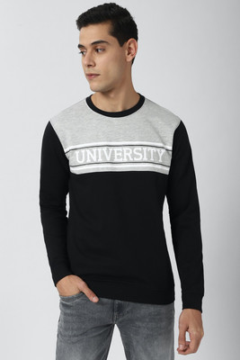 PETER ENGLAND Full Sleeve Color Block Men Sweatshirt