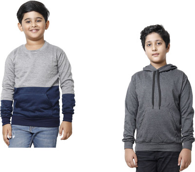 MT FASHION Full Sleeve Solid Boys Sweatshirt