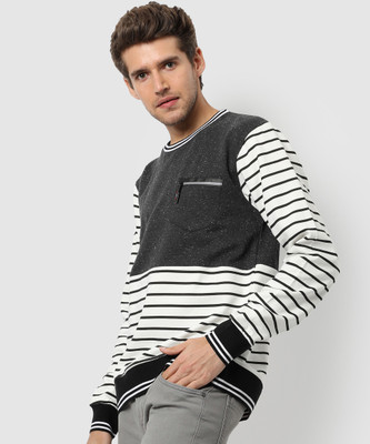 CAMPUS SUTRA Full Sleeve Color Block Men Sweatshirt