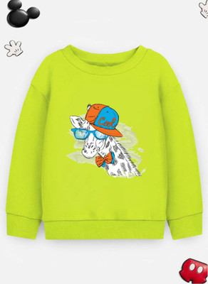 Kids Craft Full Sleeve Self Design Girls Reversible Sweatshirt