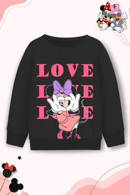 DISNEY BY MISS & CHIEF Full Sleeve Graphic Print Girls Sweatshirt