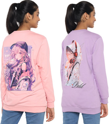 TotzTouch Full Sleeve Graphic Print Girls Sweatshirt
