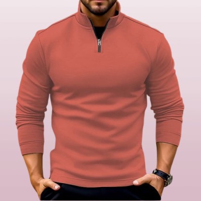 Parona Full Sleeve Solid Men Sweatshirt