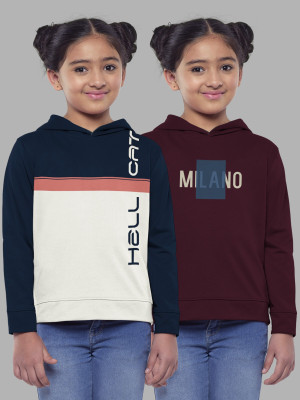 Hellcat Full Sleeve Color Block Girls Sweatshirt