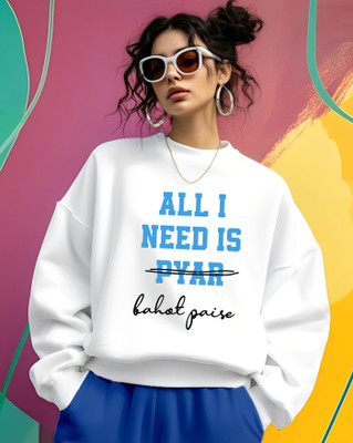 AUSK Full Sleeve Printed Women Sweatshirt