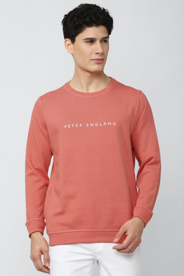 PETER ENGLAND Full Sleeve Solid, Printed Men Sweatshirt