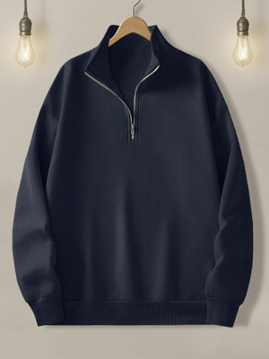 TeeWink Full Sleeve Solid Men Sweatshirt