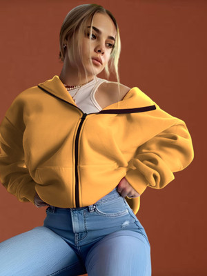 Kasendra Full Sleeve Solid Women Sweatshirt