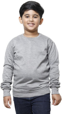 KAYU Full Sleeve Solid Boys Sweatshirt