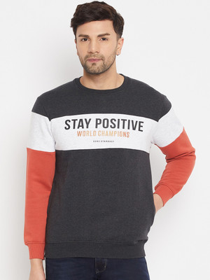 DUKE Full Sleeve Color Block Men Sweatshirt