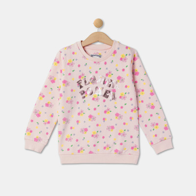 R&B Full Sleeve Solid Girls Sweatshirt