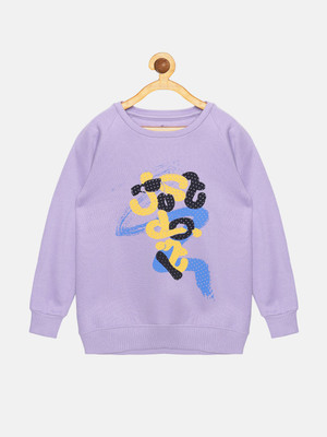 KiddoPanti Full Sleeve Printed Girls Sweatshirt