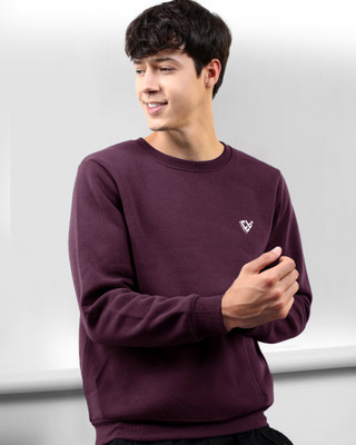 EyeBogler Full Sleeve Solid Men Sweatshirt