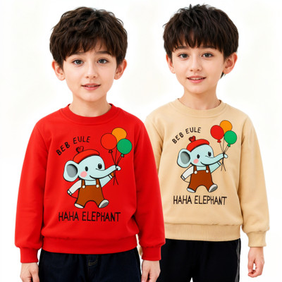 YAKFIT Full Sleeve Solid Boys & Girls Sweatshirt