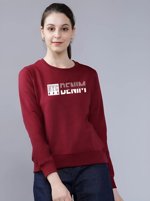 Reya Full Sleeve Solid Women Sweatshirt
