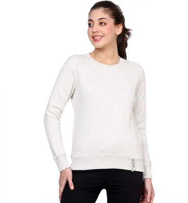 ACTIVE Full Sleeve Solid Women Sweatshirt