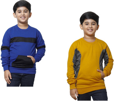 MT FASHION Full Sleeve Solid Boys Sweatshirt