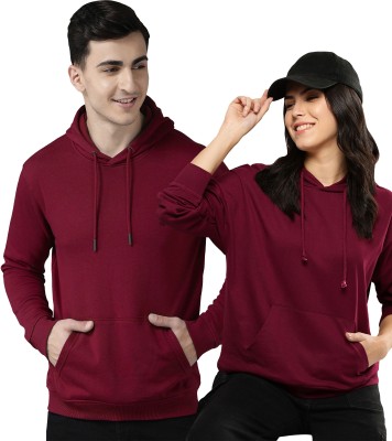 AV Fashion Full Sleeve Solid Couple Sweatshirt