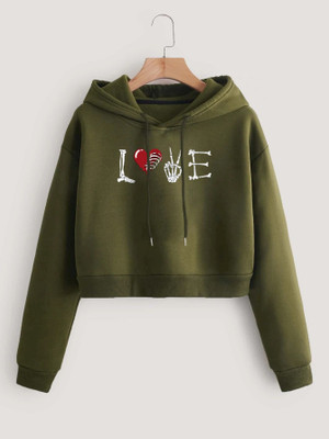 Vmens Printed Round Neck Formal Women Green, White Sweater