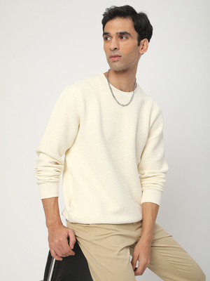 R&B Full Sleeve Solid Men Sweatshirt