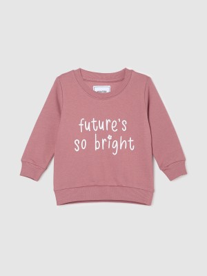 MAX Full Sleeve Graphic Print Baby Girls Sweatshirt