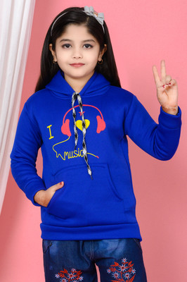 ELAN FASHION Full Sleeve Graphic Print Girls Reversible Sweatshirt