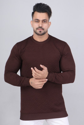 WILD ELEPHANT Full Sleeve Self Design Men Sweatshirt