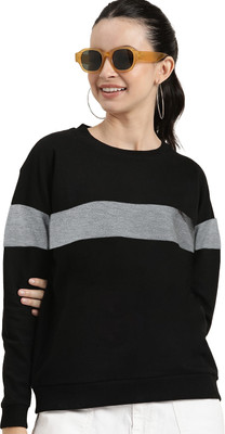 Leotude Full Sleeve Color Block Women Sweatshirt