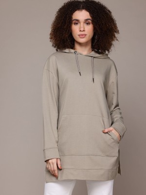 Roadster Full Sleeve Solid Women Sweatshirt