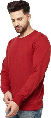 Leotude Full Sleeve Solid Men Sweatshirt