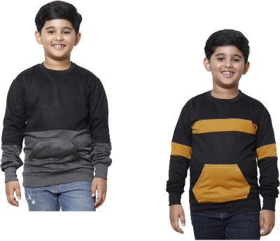 MTI FASHIONS Full Sleeve Solid Boys Sweatshirt